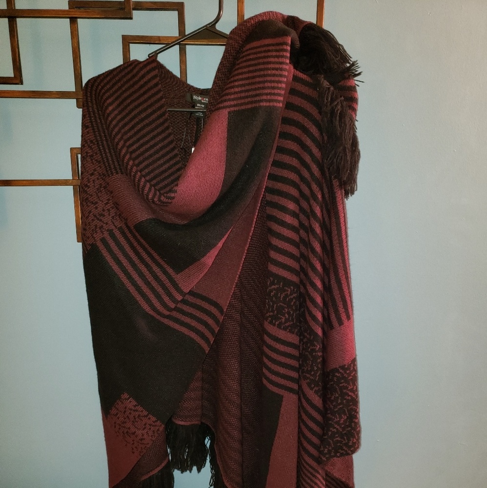 Style & Co. Sweater Shawl 0x/1x